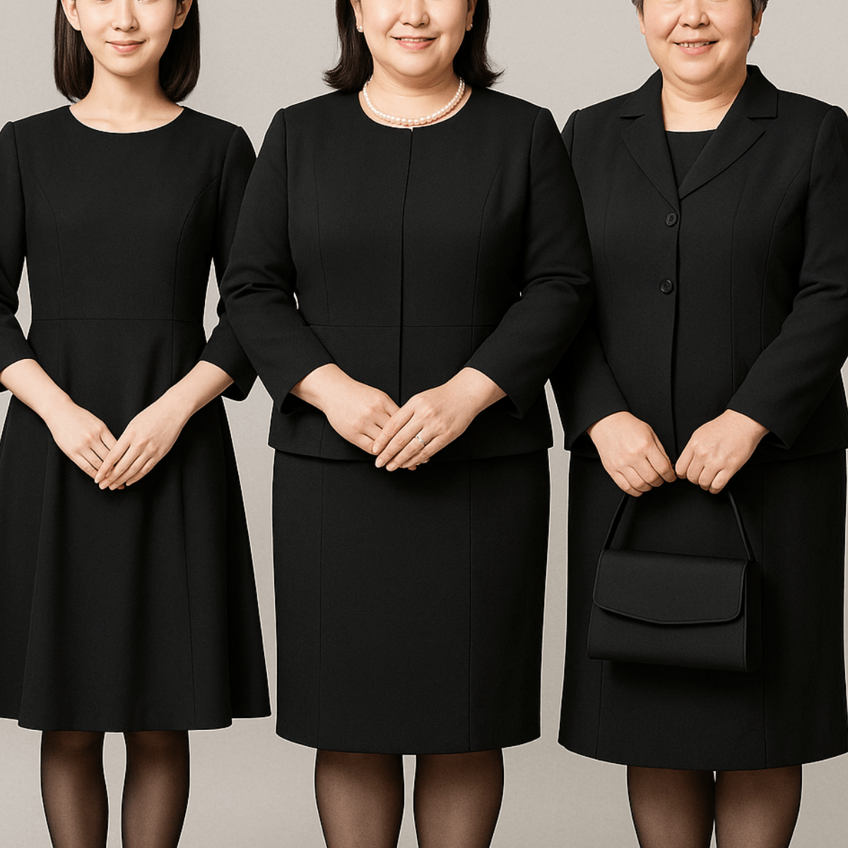 【大きいサイズ】レディース - 喪服レンタル ナゴヤ女性のワンピース選べるイメージ図