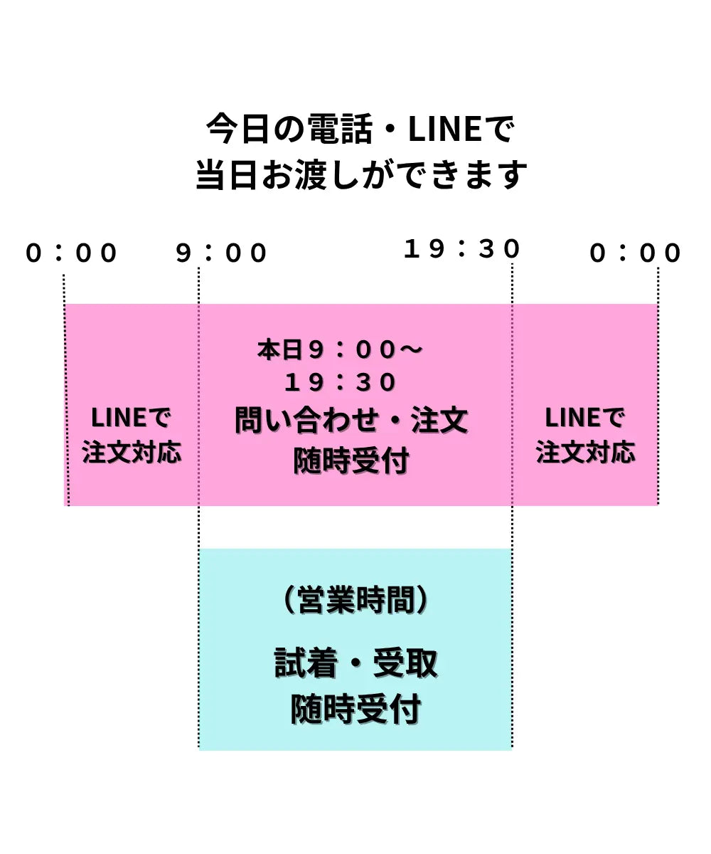 電話やLINEで当日お渡しできる名古屋の喪服レンタル

